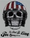 T-Shirt American Football Skull