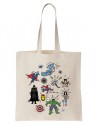 Tote Bag Pop Art Heroes