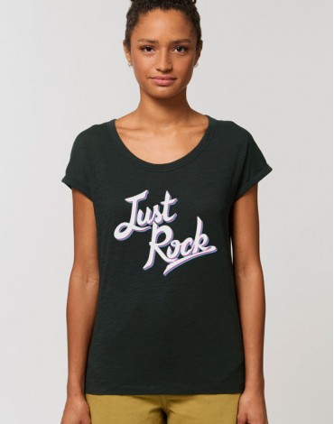 T-Shirt Large Neck Just Rock