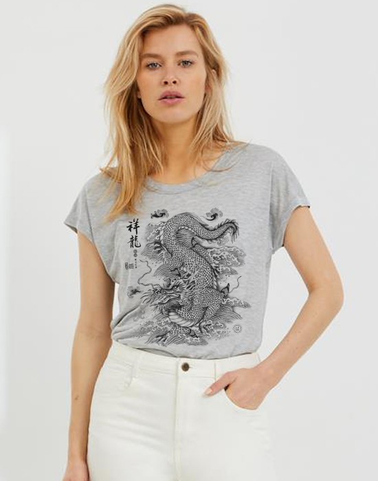 Woman Tee-Shirt Dragon" - T-Shirt Cool, Trendy - Lapolemik - LPMK