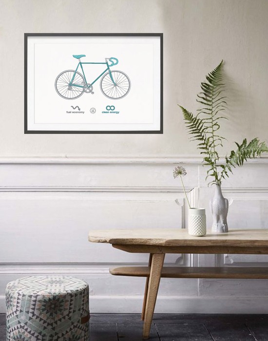 Poster A4 A Bicyclette