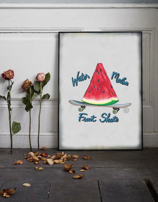 Poster Watermelon Fruit Skate