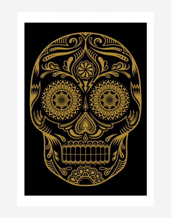 Poster Golden Skull