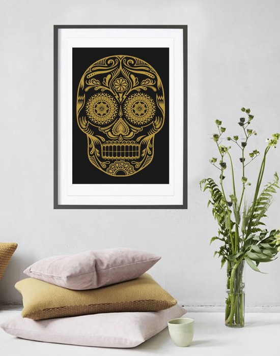 Poster Golden Skull
