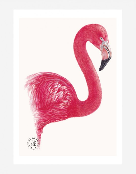 Poster Flamant Rose