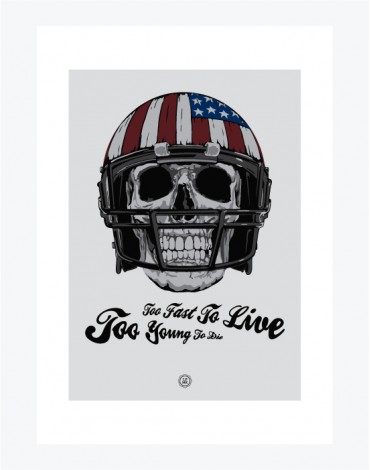 Poster American Football Skull