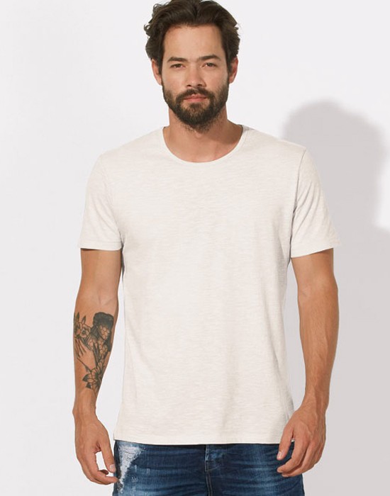 T-Shirt Homme Basic Vintage White - Tee-Shirt Uni BIO - Lapolemik