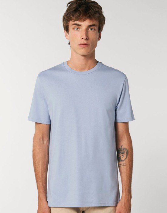 Basic Man Tee-Shirt Serene Blue Blank T-Shirt Lapolemik LPMK
