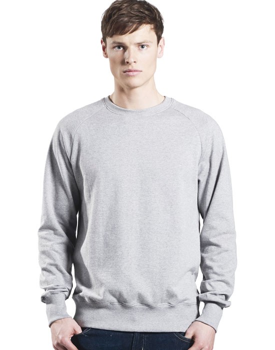 Sweat-Shirt Homme Uni Gris Chiné - Sweat-Shirt Basic BIO - Lapolemik