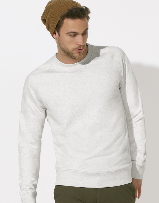 Sweat-Shirt Man Basic Cream Heather Grey