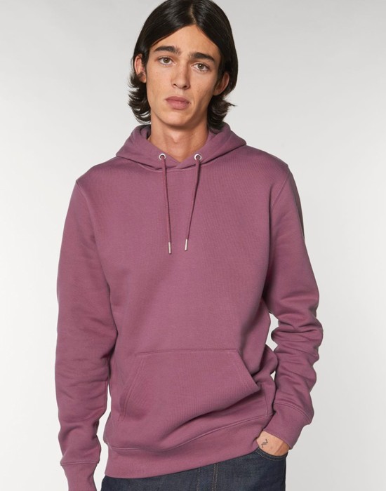 Sweat-Shirt à Capuche Homme Basic Mauve