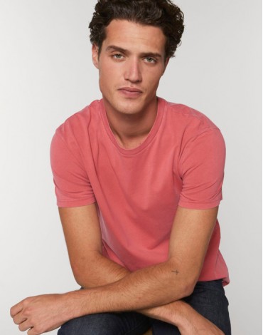 T-Shirt Homme Basic Vintage Carmin Red