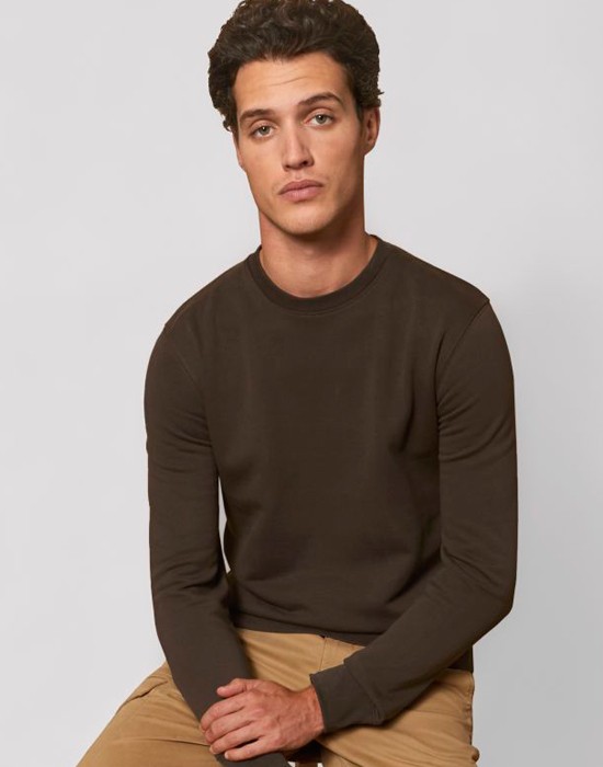 Sweat-Shirt Homme Basic Deep Chocolate