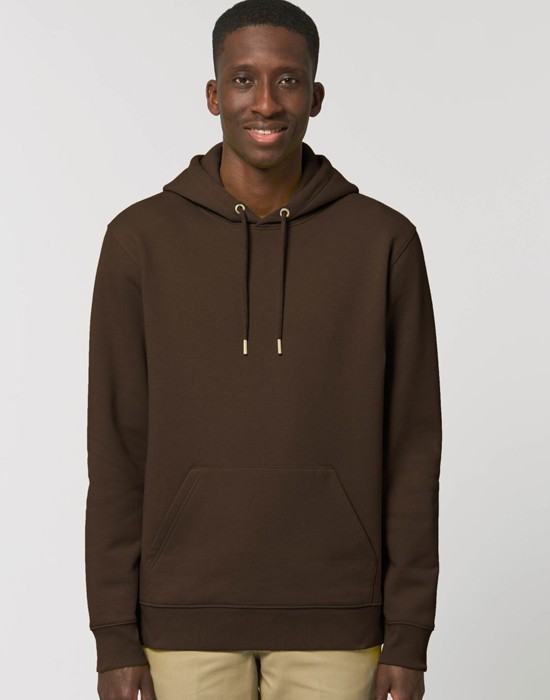 Sweat-Shirt à Capuche Homme Basic Deep Chocolate