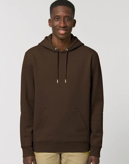 Sweat Shirt Capuche Homme Uni Deep Chocolate Sweat Shirt Capuche Basic BIO Lapolemik