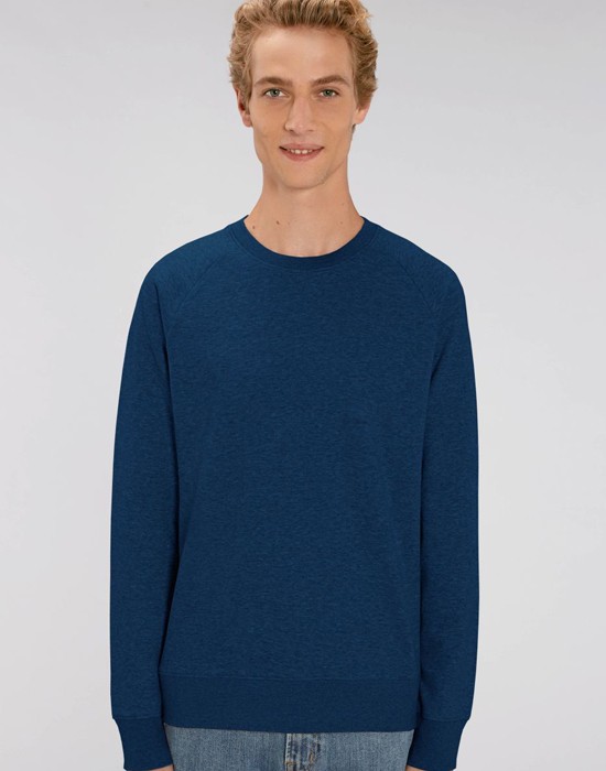 Sweat-Shirt Homme Basic Black Heather Blue