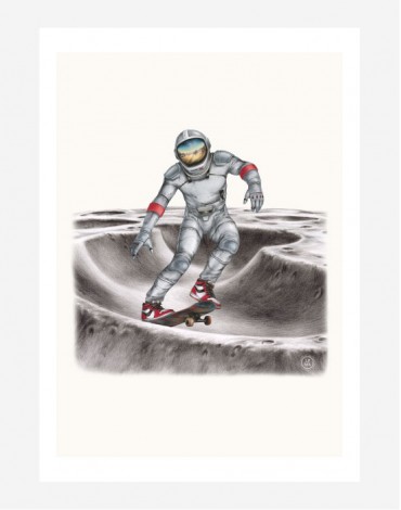 Poster Space Skateboarder
