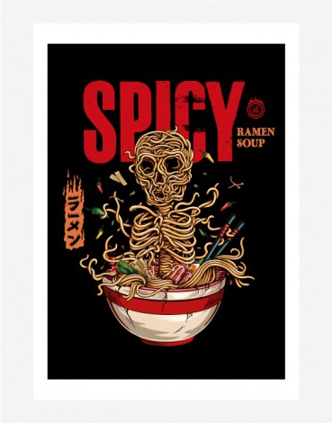 Poster Spicy Ramen Soup