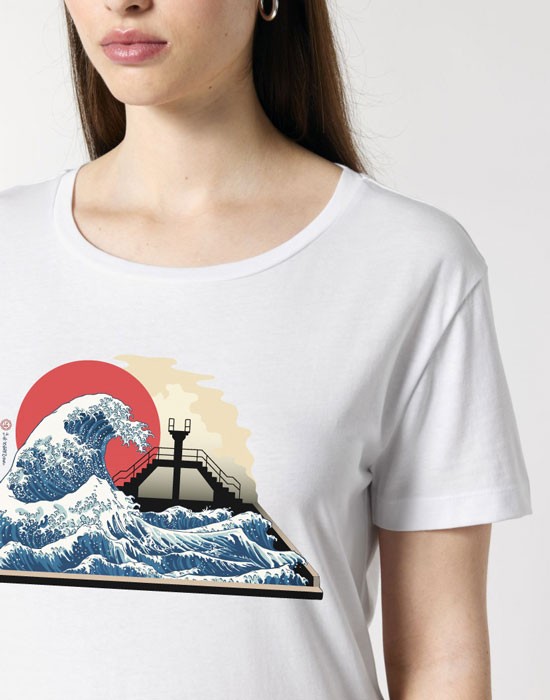 T-Shirt Col Bateau La Grande Vague De Saint Malo
