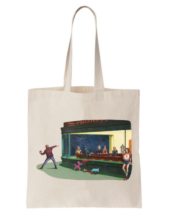 Tote Bag Art at Diner