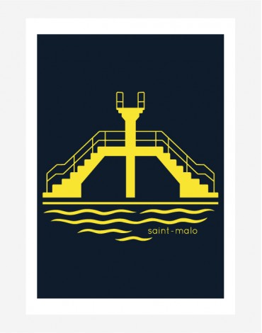 Poster Plongeoir Jaune