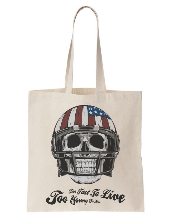 Tote Bag American Football Skull