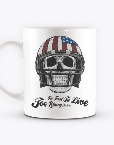 Mug American Football Skull